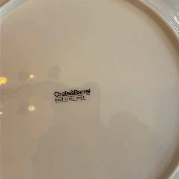 Crate & Barrel dinner plate made in Sri Lanka 12” - Picture 4 of 4